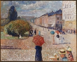 Munch, Edvard - Frühlingstag auf der Karl-Johan-Straße