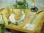Gogh, Vincent, van - Stillleben mit Zeichenbrett, Pfeife, Zwiebeln und Siegellack