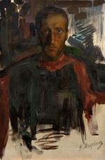 Maljawin, Filipp Andrejewitsch - Porträt des Dichters Nikolai Gumiljow (1886-1921)