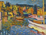 Kandinsky, Wassily Wassiljewitsch - Studie für Herbstlandschaft mit Booten