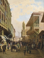 Wereschtschagin, Pjotr Petrowitsch - Eine Strasse in Tiflis
