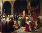 Mauzaisse, Jean-Baptiste - König Ludwig VII. empfängt die Kreuzfahrerinsignien in der Kathedrale von Saint-Denis