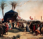 Gué, Jean-Marie Oscar - Ludwig der Heilige empfängt den Patriarchen von Jerusalem in Damiette 1249
