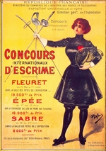 Unbekannter Künstler - Offizielles Plakat der Olympischen Sommerspiele 1900 in Paris