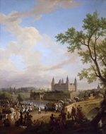 Debret, Jean-Baptiste - Kaiser Napoleon I. und Kurfürst Karl Theodor von Dalberg am 2. Oktober 1806 vor dem Aschaffenburger Schloß Johannisburg
