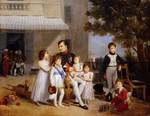 Ducis, Louis - Napoleon I. auf der Terrasse des Château Saint-Cloud von seinen Kindern umgeben