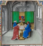 Meister mit den weißen Inschriften - Boccaccio und Petrarca (Aus: De casibus virorum illustrium von Giovanni Boccaccio)