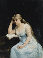 Baschkirzewa (Bashkirtseff), Maria (Marie) Konstantinowna - Junge lesende Frau