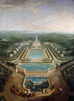Martin, Pierre-Denis II. - Panoramablick auf das Schloss Marly um 1724