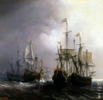 Gudin, Jean Antoine Théodore - Französische Schiffe Fidèle, Mutine and Jupiter kapern drei holländischen Handelsschiffe 1711