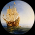 Gudin, Jean Antoine Théodore - Spanische Schatzgaleone, von dem Pirat Pierre le Grand vor Hispaniola erbeutet, 1643