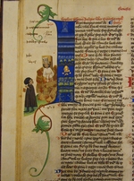 Petrus de Mladoniovicz, (Petr z Mladonovic) - Verbrennung des Jan Hus (Aus der Martinitz Bibel)