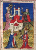 Unbekannter Künstler - Die Gründung des Öhringer Chorherrenstifts 1037 (Aus dem Öhringer Obleybuch)