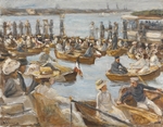 Liebermann, Max - Sommerabend auf der Alster-Fluß, Hamburg