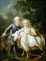 Drouais, François-Hubert - Charles de Bourbon, comte d'Artois und seine Schwester Clothilde