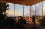 Casanova, Francesco Giuseppe - Francois-Emmanuel Guignard, Comte de Saint-Priest bei der Audienz bei dem Großwesir Aimali Carac am 18. März 1779