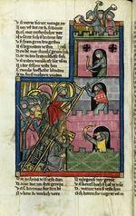Meister der Weltchronik - Eroberung der Burgfeste in Jerusalem (Aus der Weltchronik von Rudolf von Ems)