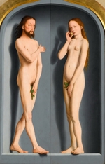 David, Gerard - Adam und Eva (Triptychon der Familie Sedano, Rückseite der Flügel)