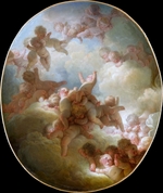Fragonard, Jean Honoré - Der Schwarm von Amoretten