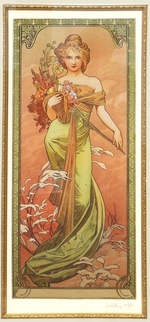 Mucha, Alfons Marie - Frühling (Aus der Serie Les Saisons)