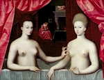 Meister der Schule von Fontainebleau - Gabrielle d'Estrées und eine ihrer Schwestern, Herzogin von Villars