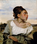Delacroix, Eugène - Junges Waisenmädchen auf dem Friedhof