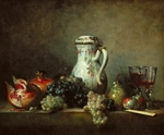 Chardin, Jean-Baptiste Siméon - Trauben und Granatäpfel