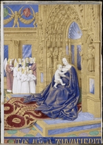 Fouquet, Jean - Madonna und Kind auf dem Thron (Stundenbuch des Étienne Chevalier)