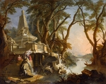 Lajoue, Jacques, de - Landschaft mit dem Fluss