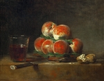 Chardin, Jean-Baptiste Siméon - Korb mit Pfirsichen