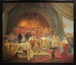 Mucha, Alfons Marie - Der böhmische König Premysl Ottokar II. Der Bund der slawischen Dynastien (Gemäldezyklus Das Slawische Epos)