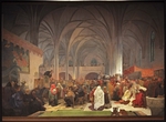 Mucha, Alfons Marie - Die Predigt des Meister Johann Hus in der Bethlehem-Kapelle (Gemäldezyklus Das Slawische Epos)