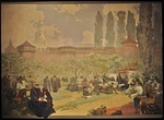 Mucha, Alfons Marie - Die Schule der mährischen Brüder  in Ivancice (Gemäldezyklus Das Slawische Epos)