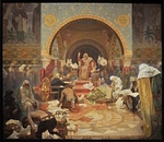 Mucha, Alfons Marie - Simeon, der Zar der Bulgaren (Gemäldezyklus Das Slawische Epos)