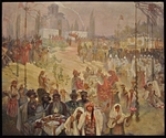 Mucha, Alfons Marie - Die Krönung des serbischen Königs Stepan Dusan zum oströmischen Kaiser (Gemäldezyklus Das Slawische Epos)