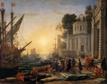 Lorrain, Claude - Hafen mit der Ankunft der Kleopatra in Tarsus