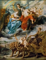 Rubens, Pieter Paul - Erste Begegnung des Königs mit Maria de Medici in Lyon (Gemäldezyklus für Maria de' Medici)