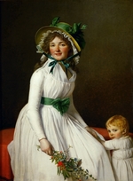 David, Jacques Louis - Porträt von Madame Pierre Seriziat mit ihrem Sohn, Emile