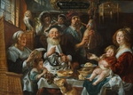 Jordaens, Jacob - Wie die Alten sungen, so pfeifen die Jungen