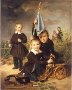 Reiter, Johann Baptist - Kinder beim Soldatenspiel