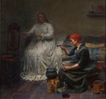 Zahrtmann, Kristian - Leonora Christina im Blauen Turm. Beim Kochen von Haferbrei