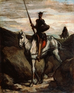 Daumier, Honoré - Don Quijote in den Bergen
