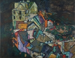 Schiele, Egon - Stadtende (Der Häuserbogen III)