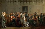 Boilly, Louis-Léopold - Zusammentreffen der Künstler im Atelier von Isabey
