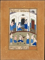 Iranischer Meister - Mihr in einem Badehaus in Choresm