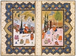 Iranischer Meister - Die Versammlung der Gelehrten auf einer Terrasse