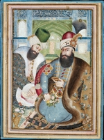 Ghafari al-Mustawfi, Abu'l Hasan - Karim Khan Zand mit dem Osmanischen Gesandten Vehbi Effendi
