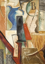 Pestel, Wera Jefremowna - Collage mit blauen Topf
