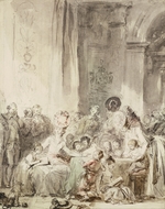 Fragonard, Jean Honoré - Kinderszene: Wettbewerb oder Unterweisung im Lesen