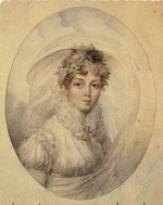 Muneret, Jean Désiré - Porträt von Fürstin Sinaida Alexandrowna Wolkonskaja (1792-1862), geb. Belosselskaja-Beloserskaja